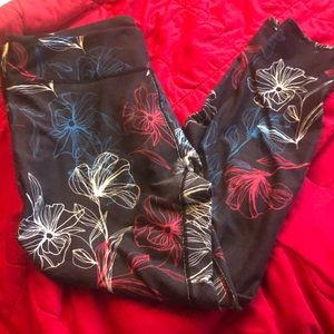 Floral Print Yoga Pants